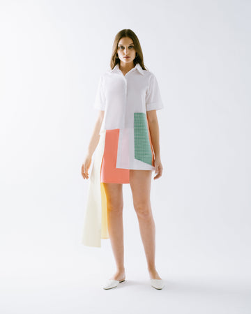 Asymmetrical Pocket Shirt Shirt MAMZI 