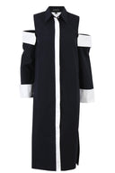 Cold Cut Shirt Dress - mamzi