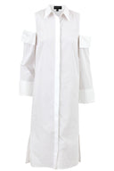 Cold Cut Shirt Dress - mamzi