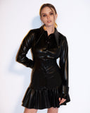 Leather shirt dress - mamzi