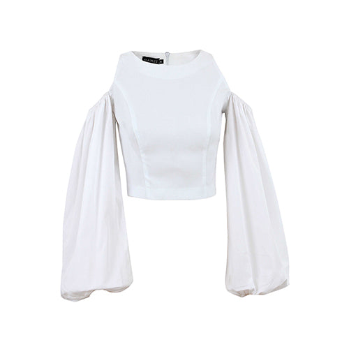 Puff Sleeves Top Top MAMZI X Small White 